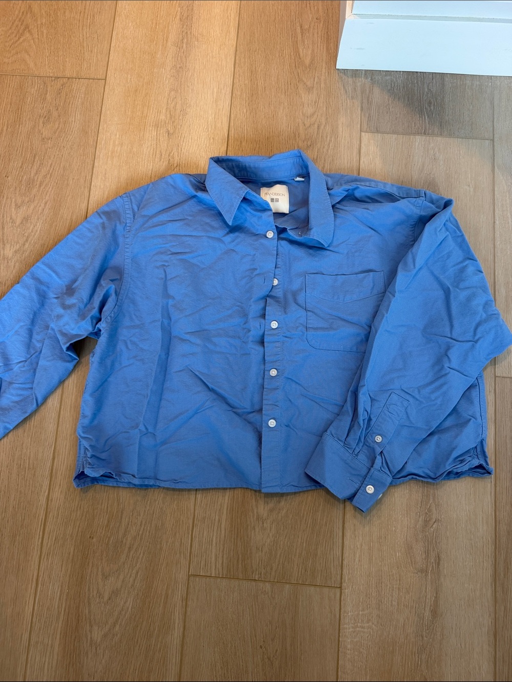 JW ANDERSON Blue Lightweight Button-Up Shirt Jacket